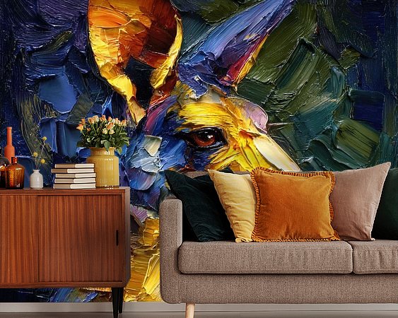 Voorbeeld van het werk in een kamer