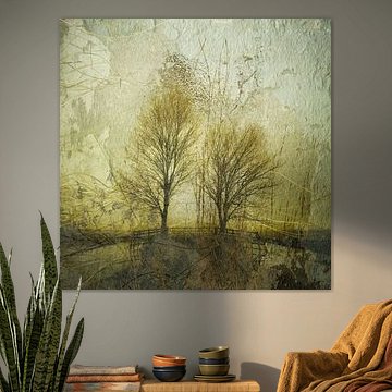 Biesbosch-Landschap in de mist 2 van Mark Isarin | Fotografie