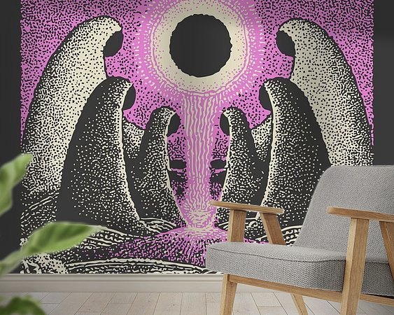 Voorbeeld van het werk in een kamer