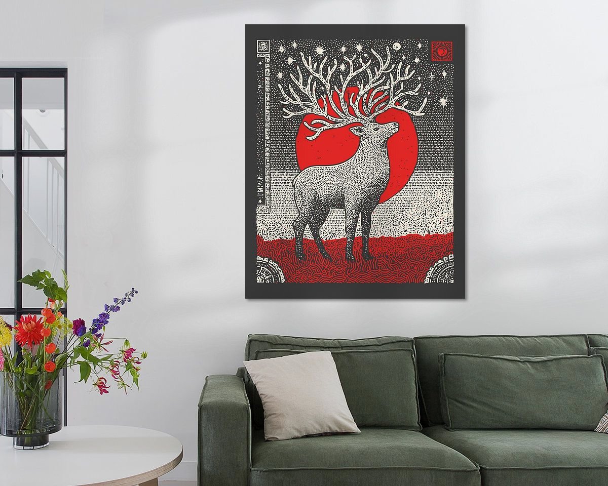 Voorbeeld van het werk in een kamer