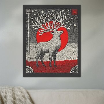 Gothic-Hirsch – Mythischer Wald – Dark Academia von TuncGK