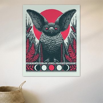 Lunar Bat Totem – Gothic Night Familiar