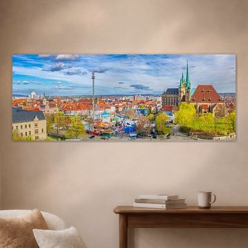 Erfurt Cathedral and Old Town Spring – A panorama blending history and city life by Mixed media vector arts
