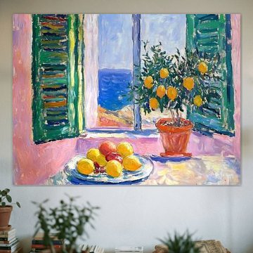 Open raam, uitzicht op de Middellandse Zee van IamHome Studio