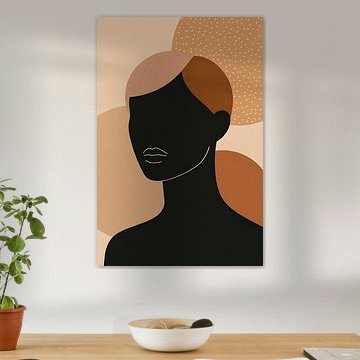 abstract portret aardetinten