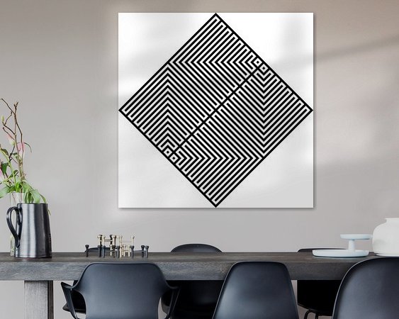 Voorbeeld van het werk in een kamer
