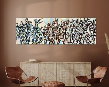  triptych Party people by ART Eva Maria