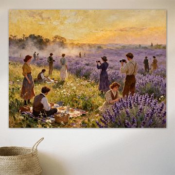 Picnic in a lavender field