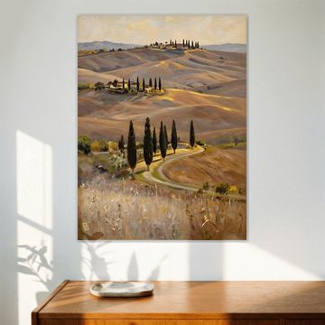 Toskanische Landschaft im Hochformat von Kristin M