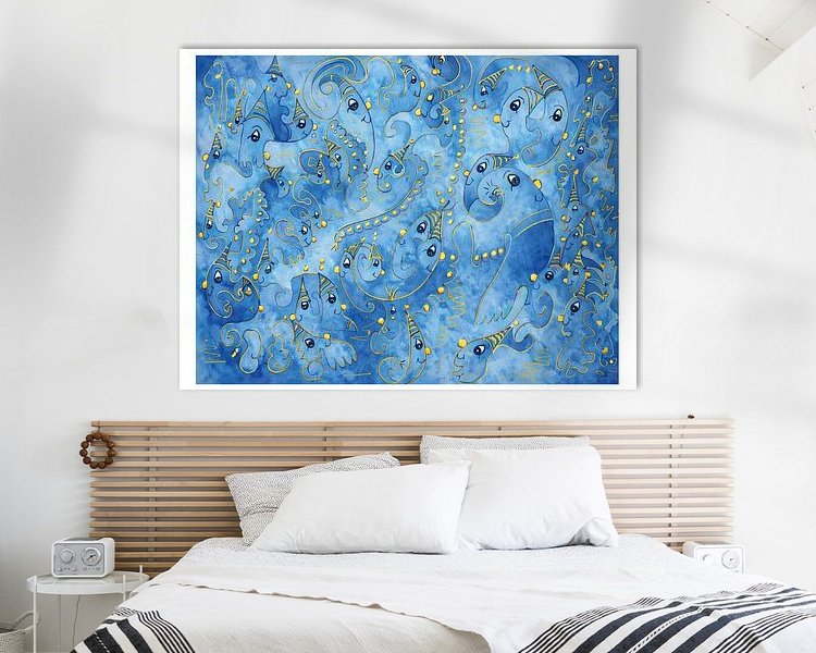 Voorbeeld van het werk in een kamer