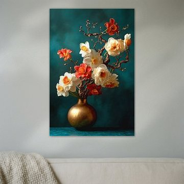 Crimson Flower Face by Christian Ovís