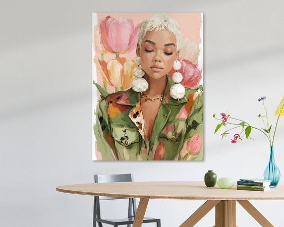 Voorbeeld van het werk in een kamer