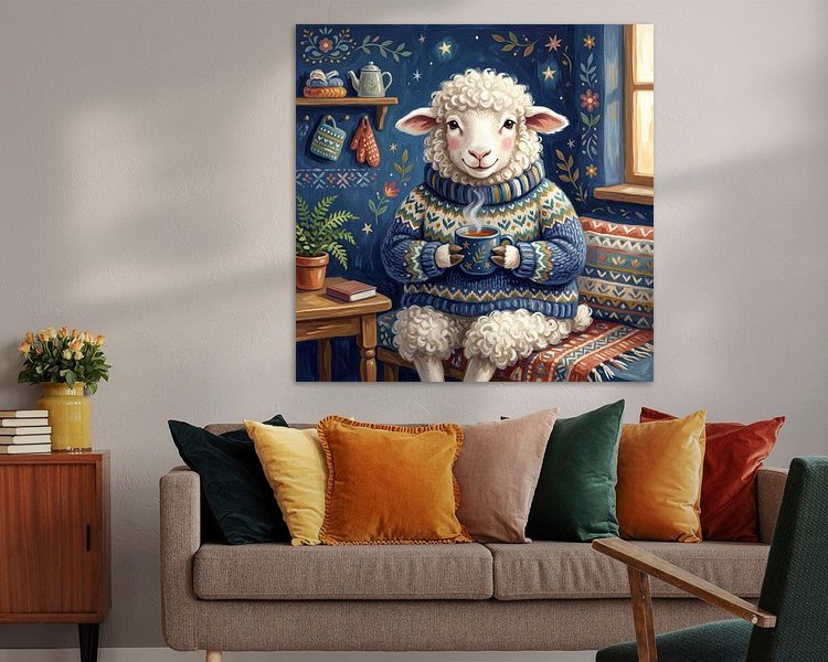 Voorbeeld van het werk in een kamer