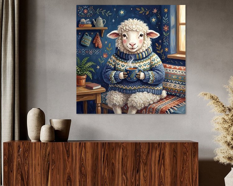 Voorbeeld van het werk in een kamer