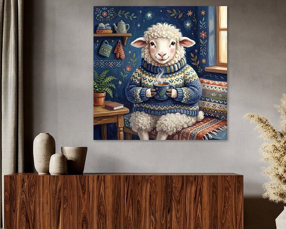 Voorbeeld van het werk in een kamer