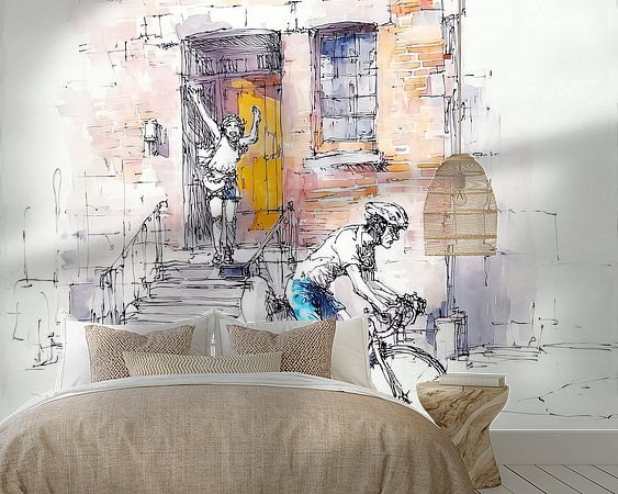 Voorbeeld van het werk in een kamer