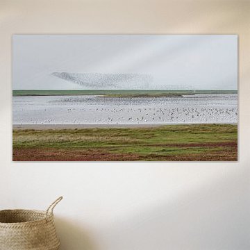 Schwarze Sonne im Wattenmeer von Lene Shannon