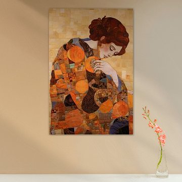 A Golden Embrace by Klimt by Peridot Alley