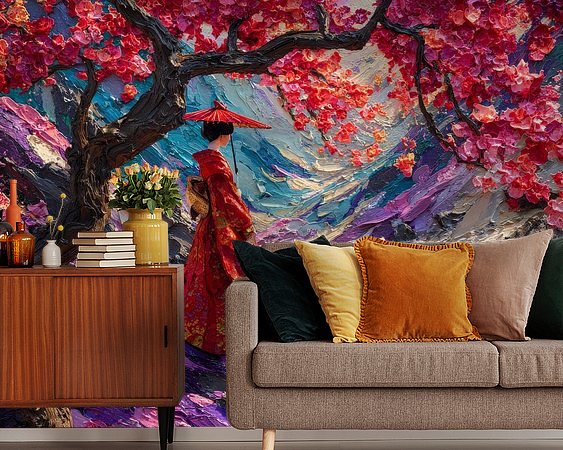 Voorbeeld van het werk in een kamer