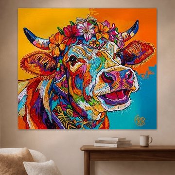 Kuh – Bunte Freiheit von Happy Paintings / Renata Rolefes