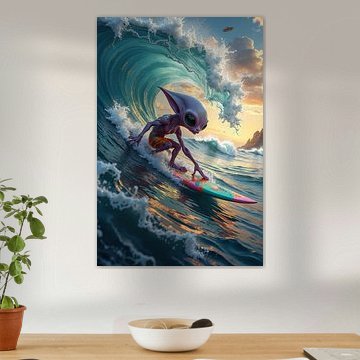 AQUORION – The alien surfing on the waves of the ocean by INFERAURUM