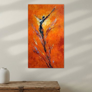 Expressive Abstract Fragile Figure Art by Aden Pink Studio