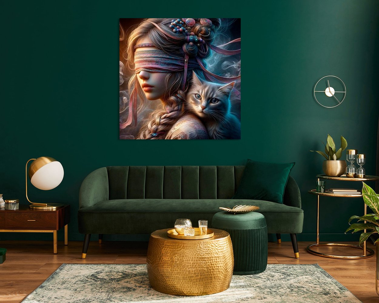Voorbeeld van het werk in een kamer