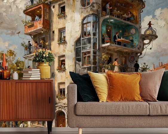 Voorbeeld van het werk in een kamer