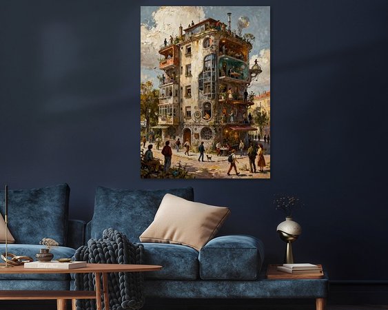Voorbeeld van het werk in een kamer