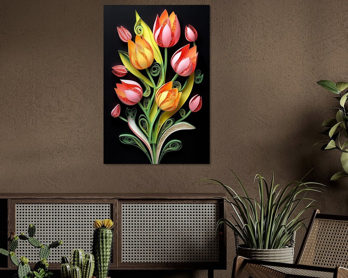 Voorbeeld van het werk in een kamer