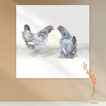 Hühner gackern überall von Carla Baartman - Fun and Digital Art