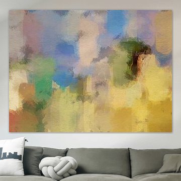 Helle, abstrakte Pastellkunst, farbenfrohes, modernes Design von Dina Dankers