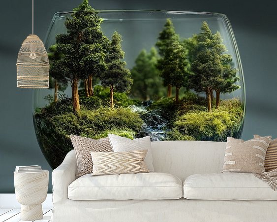 Voorbeeld van het werk in een kamer