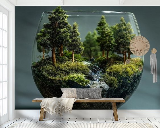 Voorbeeld van het werk in een kamer