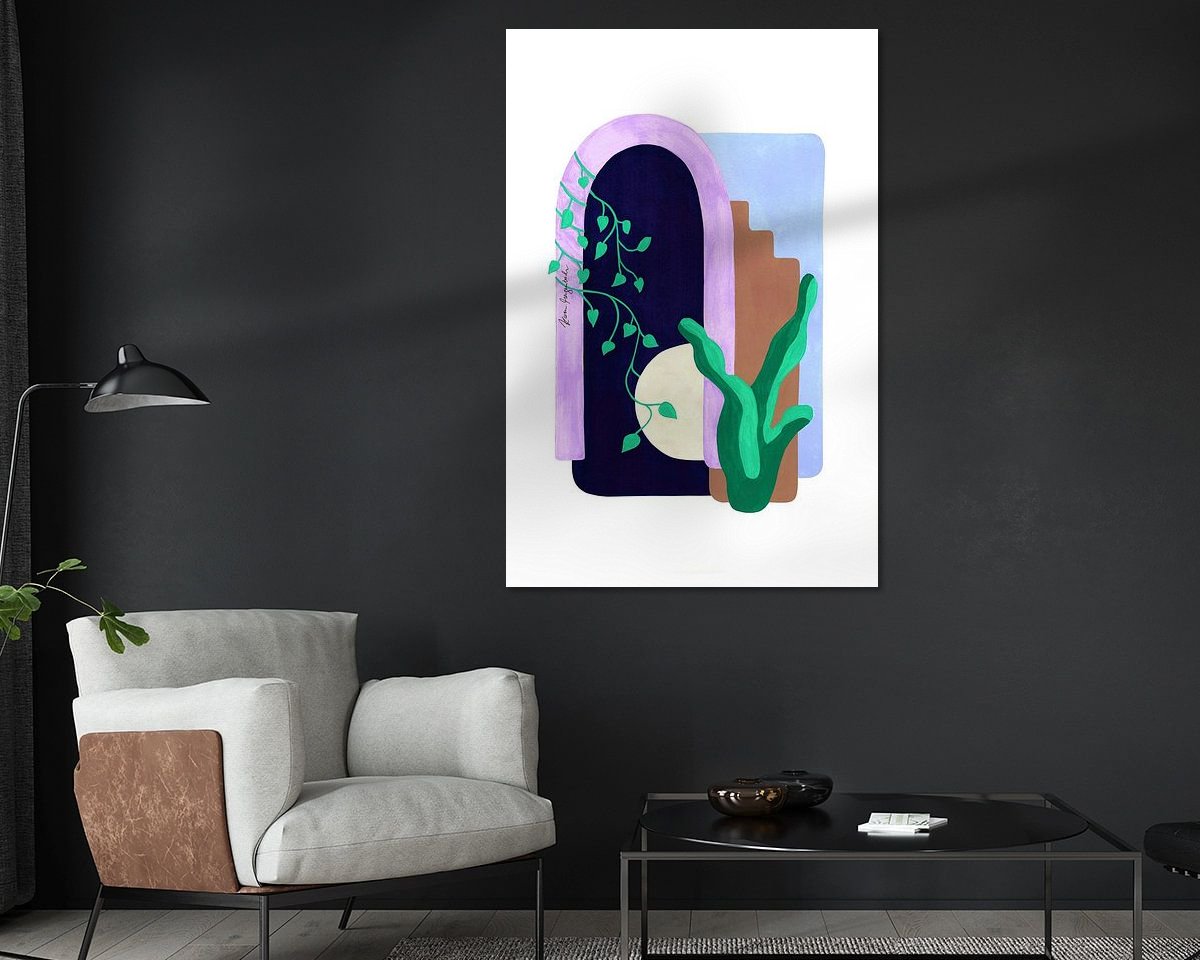 Voorbeeld van het werk in een kamer