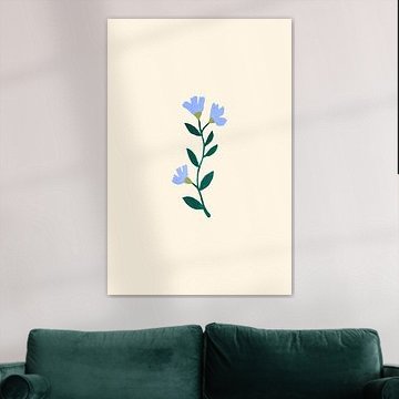 Delicate Blue Floral by Karen Menzenbach
