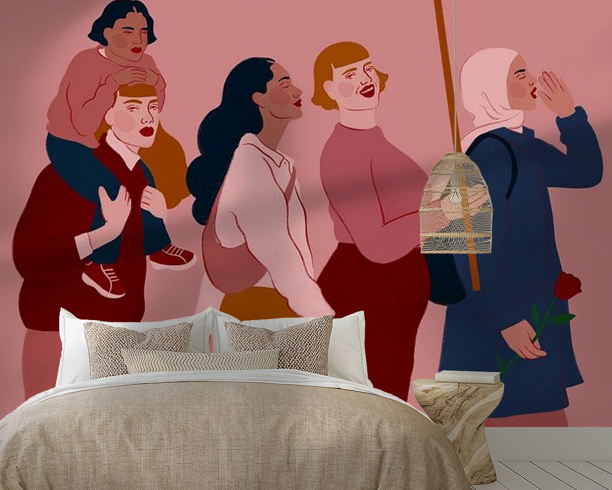 Voorbeeld van het werk in een kamer