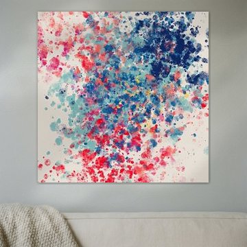 Elegantes abstraktes Gemälde in leuchtenden Pastellfarben von Dina Dankers