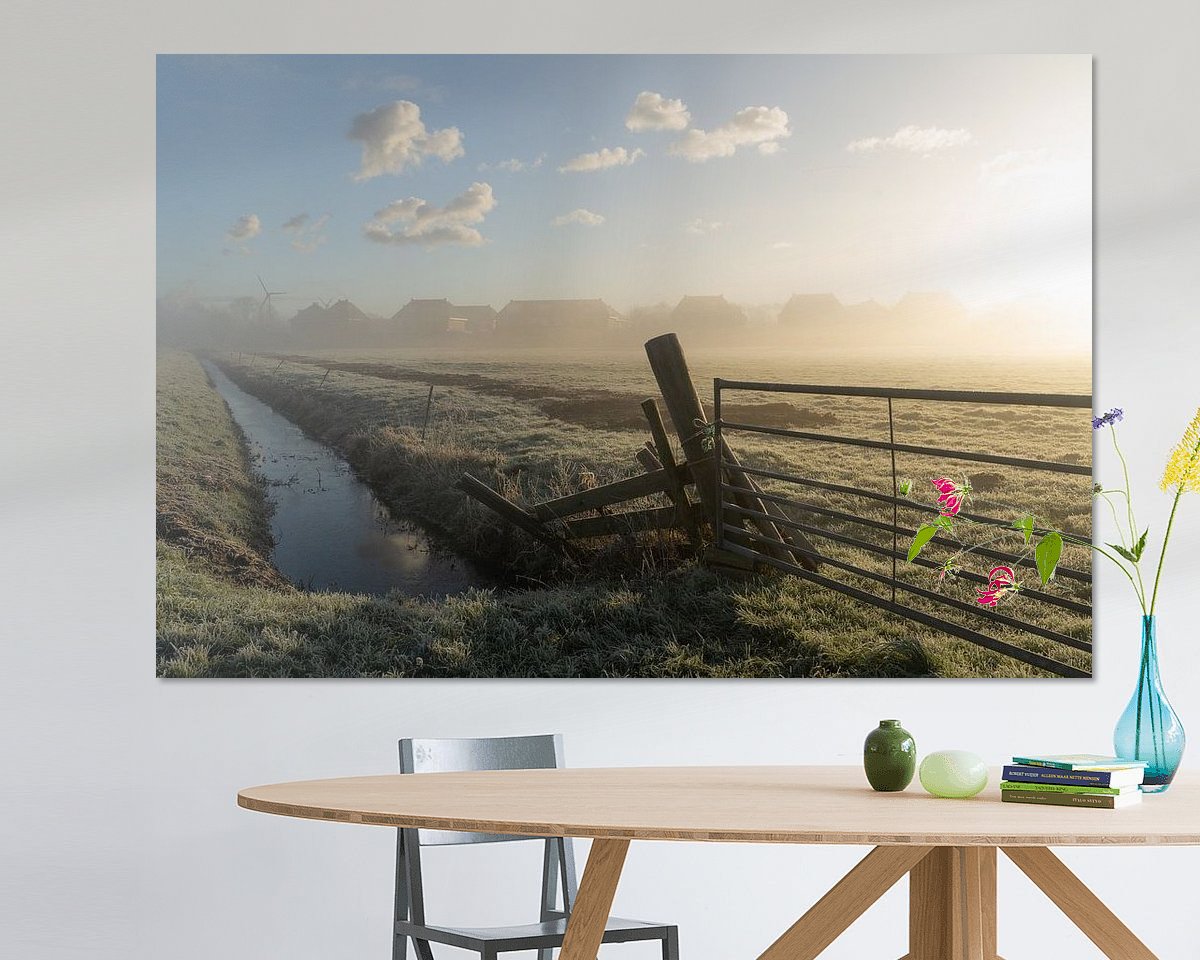 Voorbeeld van het werk in een kamer