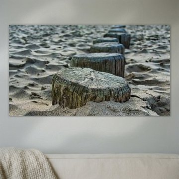 Waves breaking on the North Sea beach by Herbert Böck