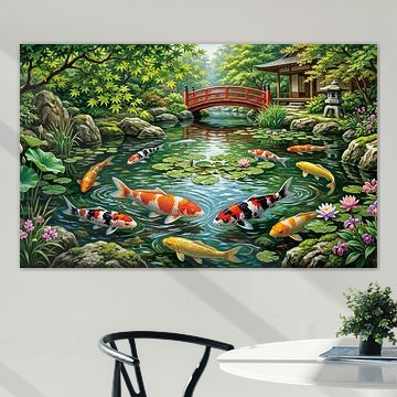 koi garden green by ANAS BURHANUDIN