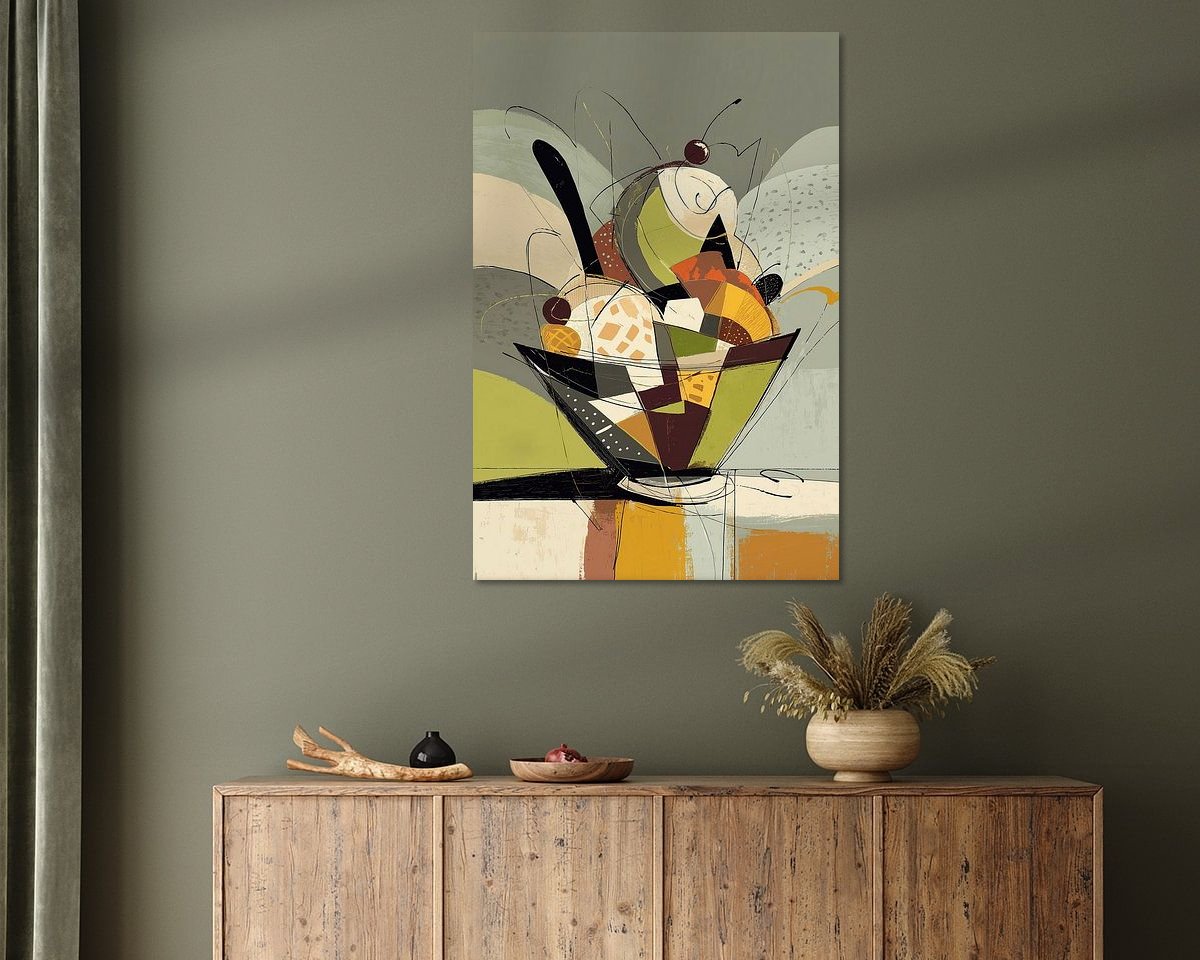Voorbeeld van het werk in een kamer