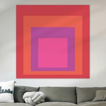 Abstract Red Purple Square – Minimalist Colour Study