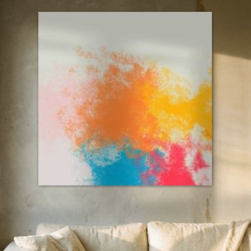 Vibrant abstract art, bold colorful home decor by Dina Dankers
