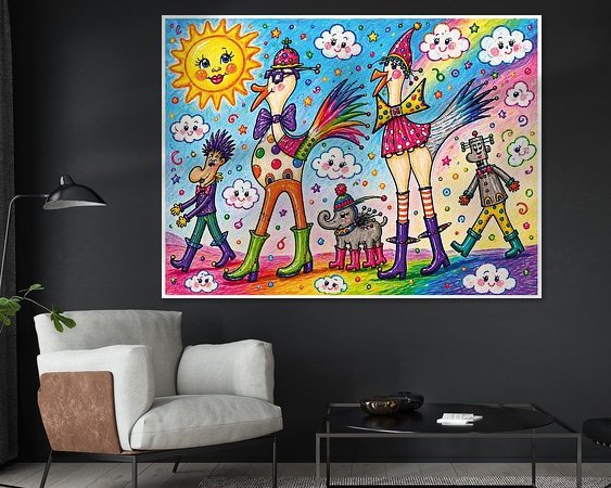 Example of the artwork in a room