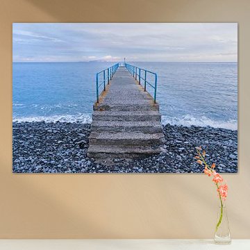 Pier op Madeira met zicht op de Atlantische Oceaan van Kristof Lauwers