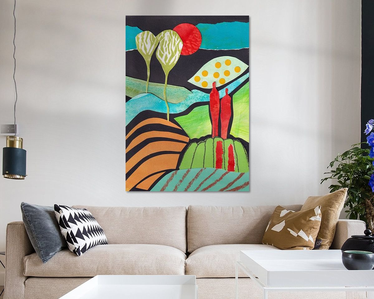 Voorbeeld van het werk in een kamer
