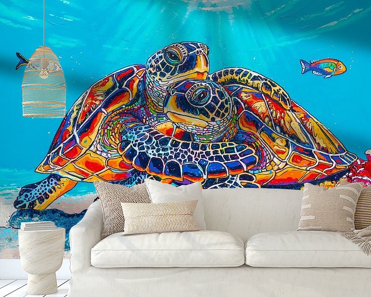 Voorbeeld van het werk in een kamer