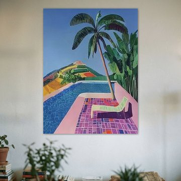 Pool and palm trees by emmy kutch