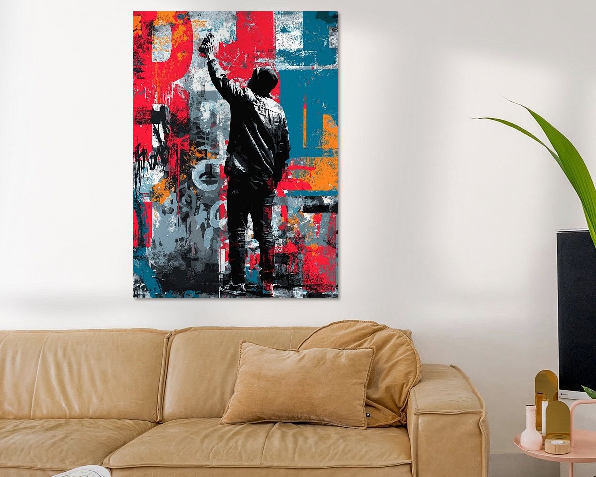 Voorbeeld van het werk in een kamer
